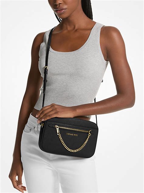 michael kors jet set large studded saffiano leather crossbody|Michael Kors lg ew crossbody.